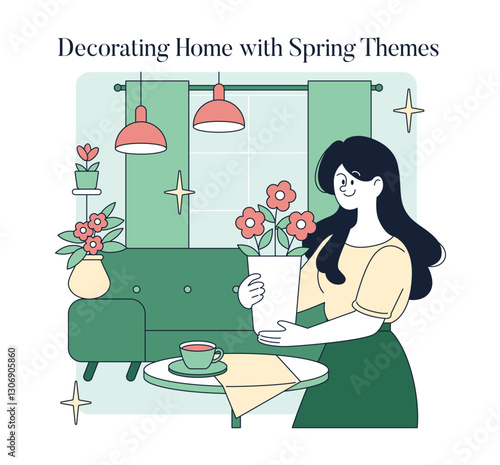 Early Spring. Flat Vector Illustration