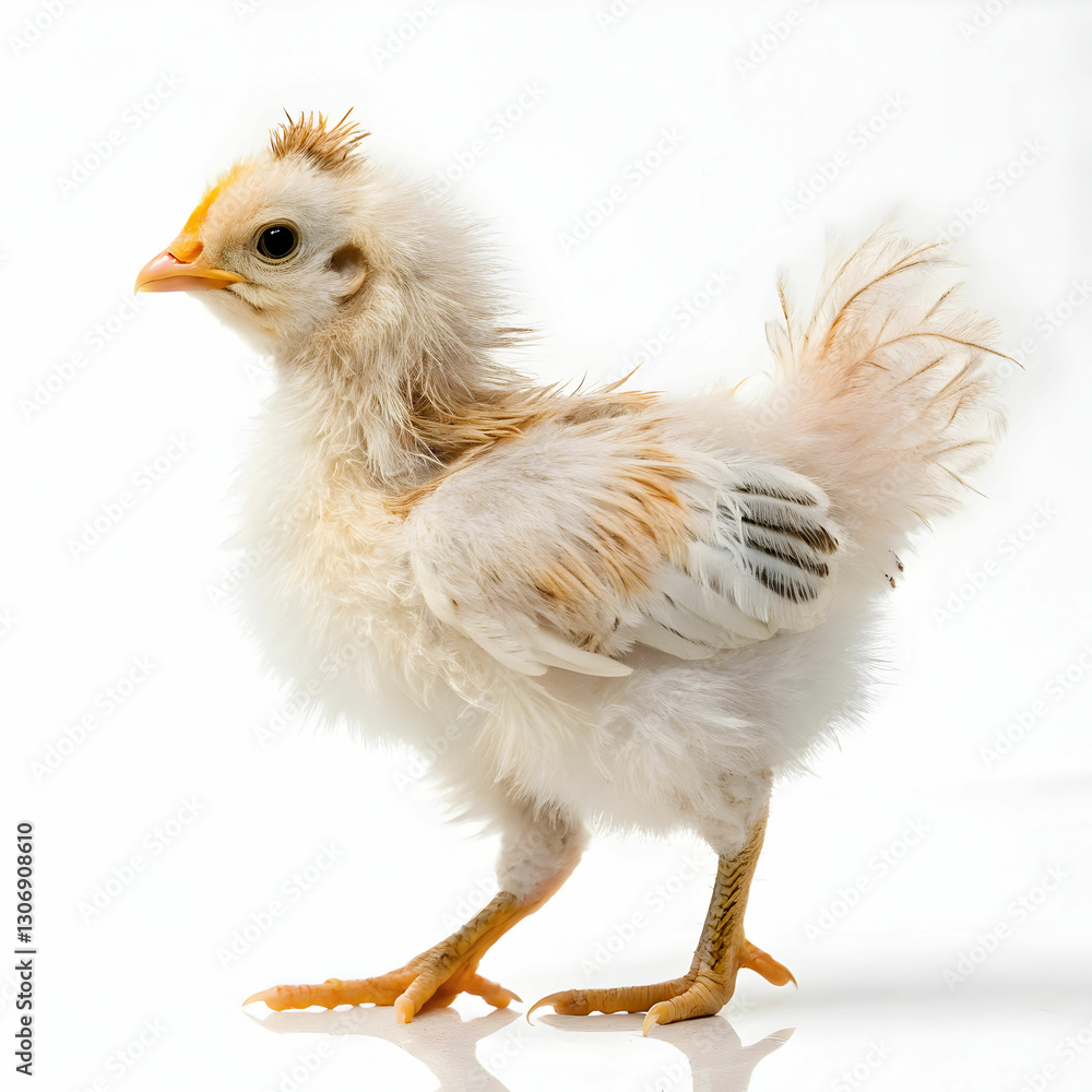 Fototapeta premium The Serama is a small, ornamental chicken breed known for its friendly temperament