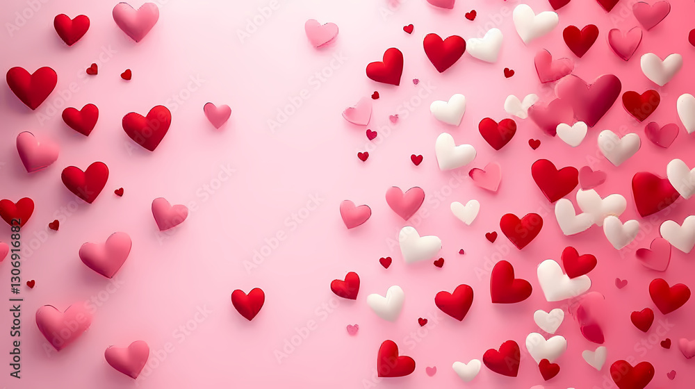 Heart Balloons in Pink and White Shades Heart Balloons in Pink and White Shades