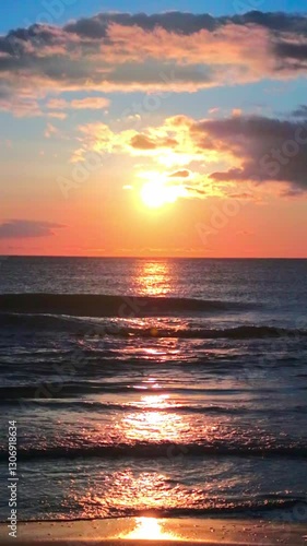 Sunrise over the Black Sea on a calm day