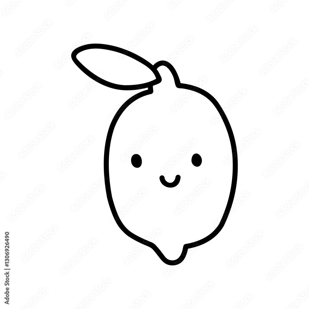 Kawaii lemon isolated on a white background. Vector hand-drawn illustration in doodle style. Perfect for cards, decorations, logo, various designs. Kawaii lemon isolated on a white background. Vector hand-drawn illustration in doodle style. Perfect for cards, decorations, logo, various designs.