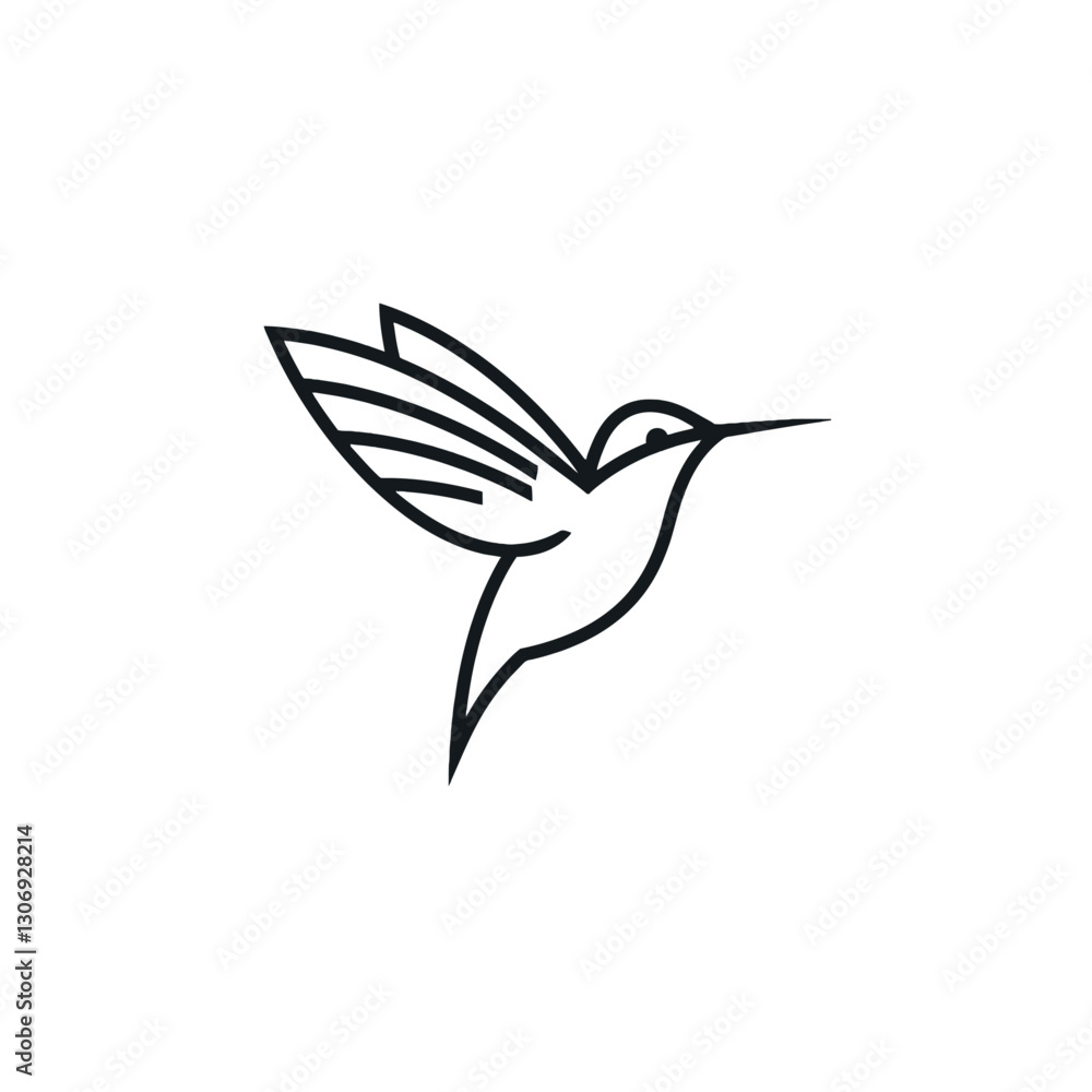 Fototapeta premium Hummingbird Vector Logo Design