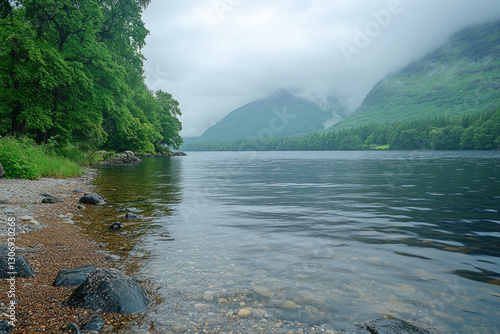 A scenic view of Loch Earn,...