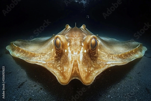 A Squatina (angel shark) in...