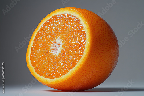 A vibrant orange fruit isol...