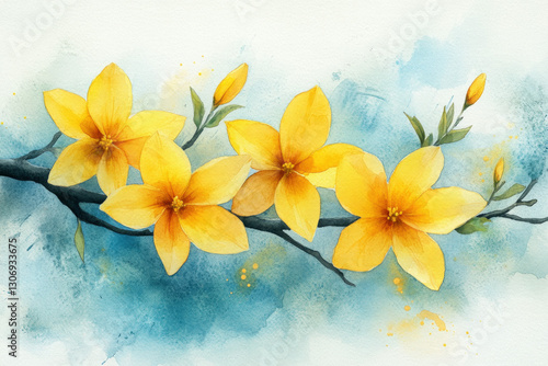 A watercolor painting of fo...
