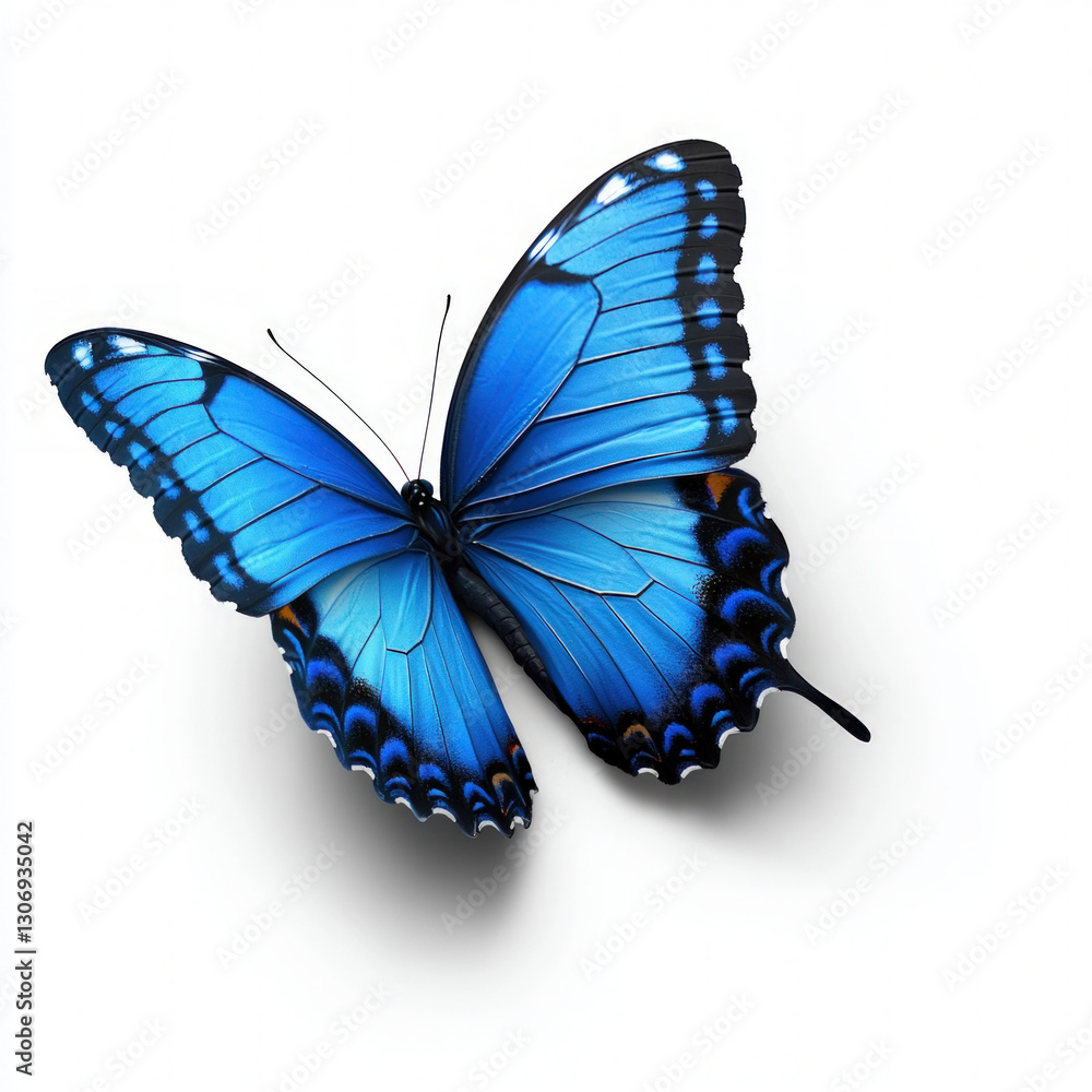 Fototapeta premium blue butterfly isolated