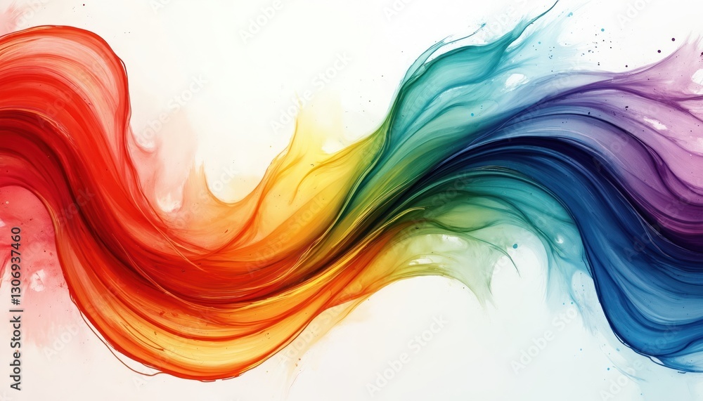 Abstract background with vibrant colors and swirling ribbon strokes. Bold modern design with fluid dynamic shapes. Colorful rainbow splash wave, smooth shiny texture for creative projects. Abstract background with vibrant colors and swirling ribbon strokes. Bold modern design with fluid dynamic shapes. Colorful rainbow splash wave, smooth shiny texture for creative projects.