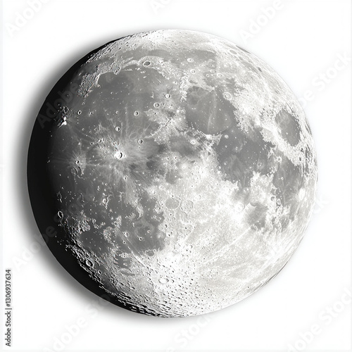 moon isolated on white