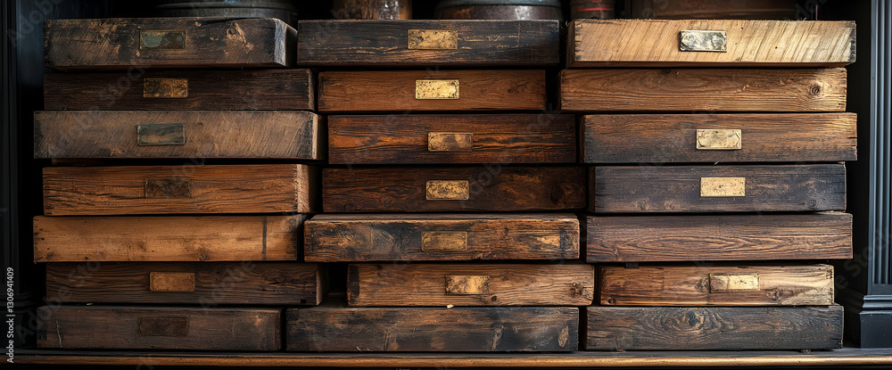 Stacked Wooden Boxes Display Stacked Wooden Boxes Display