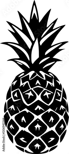 Tropical Pineapple Vector for Paradise, Island, and Exotic Graphic Designs