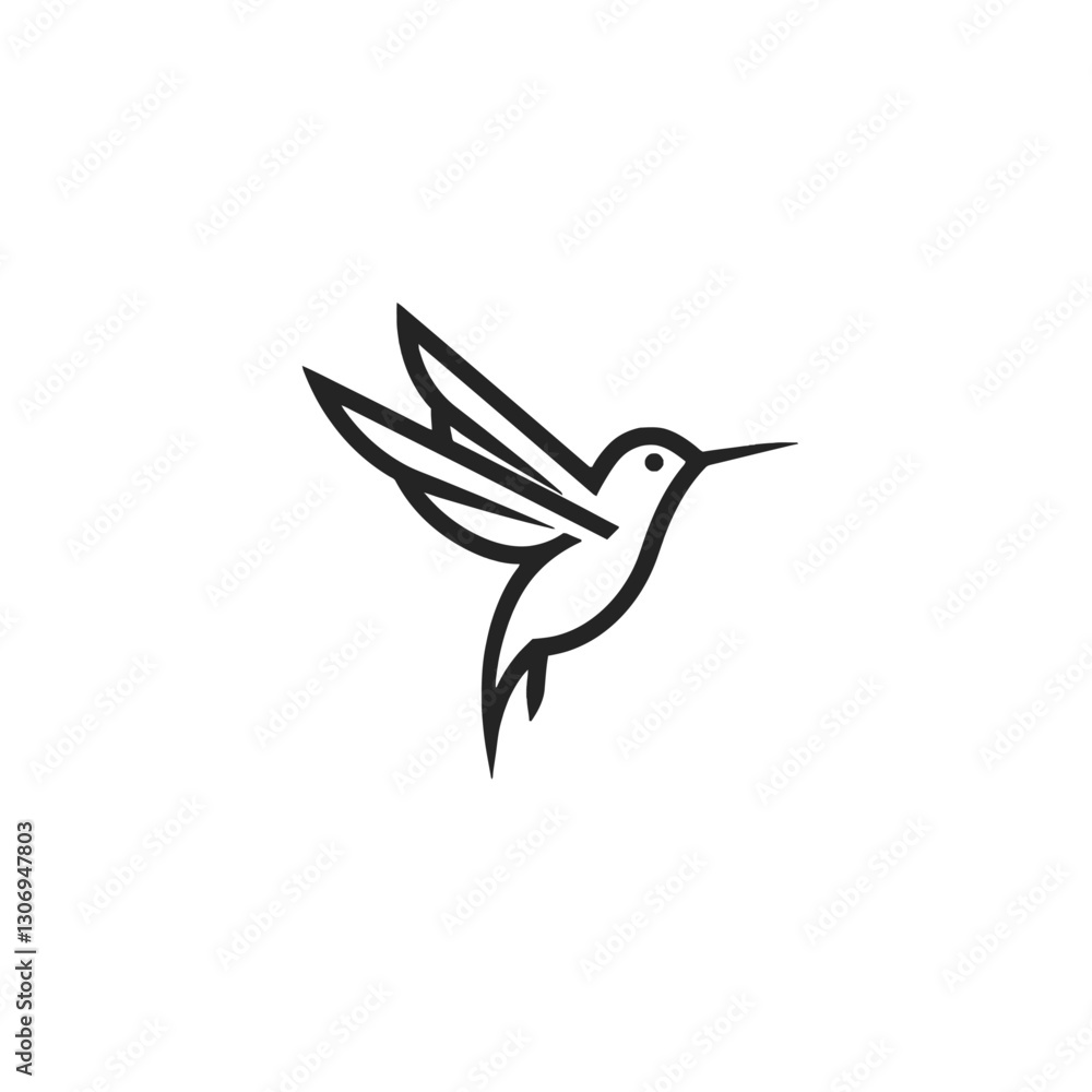 Obraz premium Hummingbird Vector Logo Design