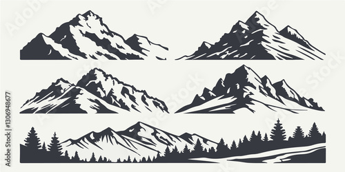 mountain landscape vector illustration