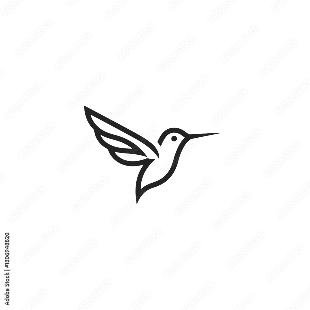 Obraz premium Hummingbird Vector Logo Design