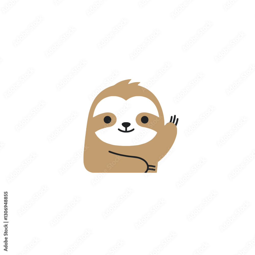 Obraz premium Sloth Vector Logo Design