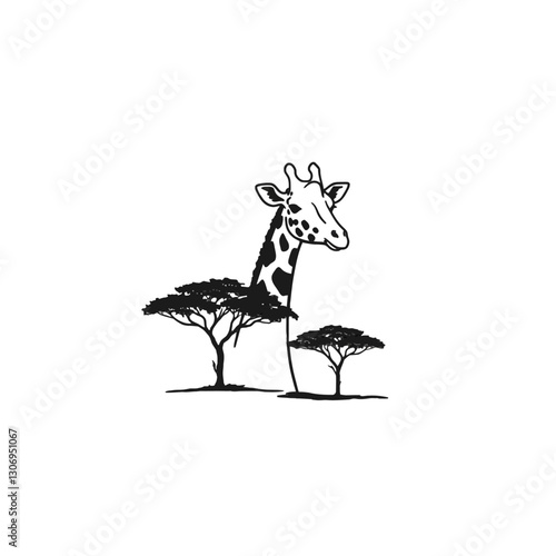Giraffe Vector Logo Design