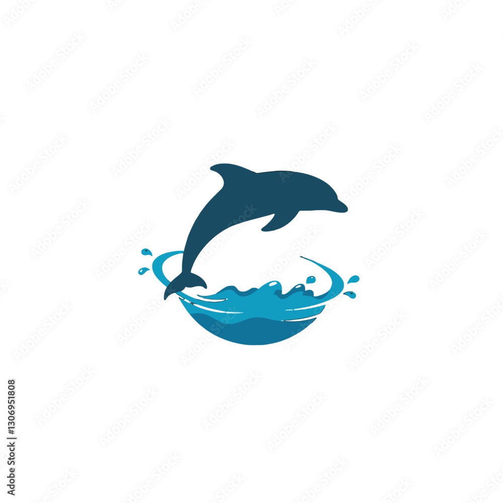 Dolphin Vector Logo Design Dolphin Vector Logo Design