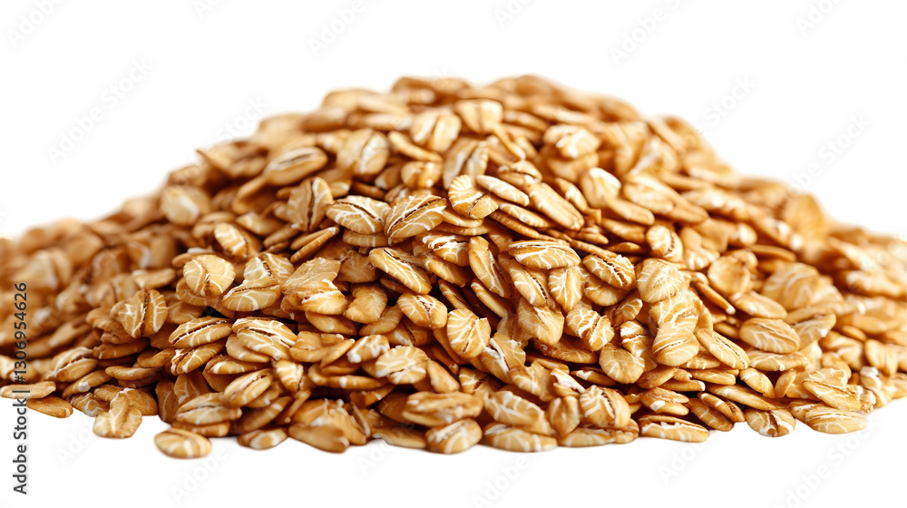 Oat Groats Pile Forms a Mound Isolated on White Background Oat Groats Pile Forms a Mound Isolated on White Background