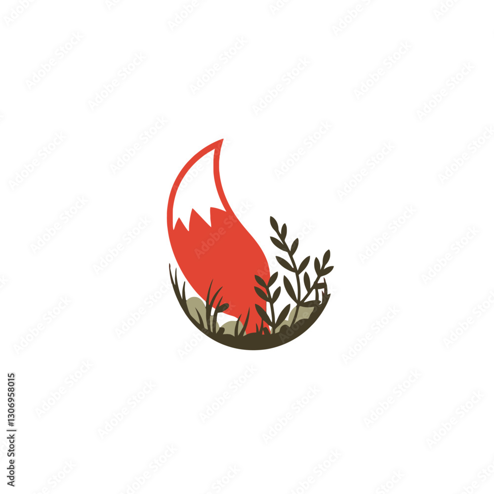 Fox Tail Vector Logo Design Fox Tail Vector Logo Design