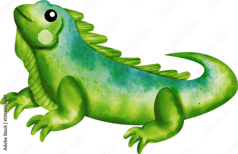 Obraz premium watercolor iguana