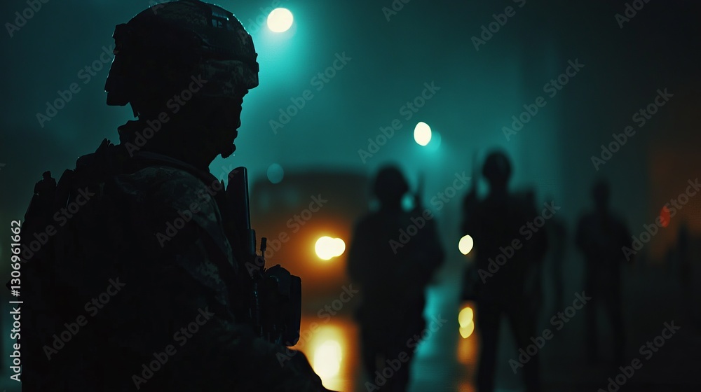 custom made wallpaper toronto digitalA group of soldiers preparing for a night operation, tactical and focused, ultra-detailed, 4k