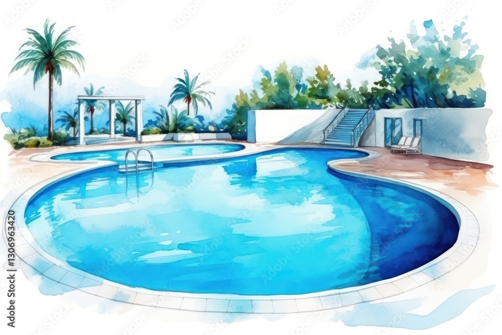 Swimming pool architecture outdoors resort. Swimming pool architecture outdoors resort.