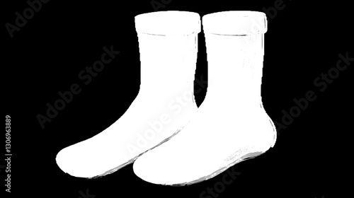 Elegant Pair of White Socks