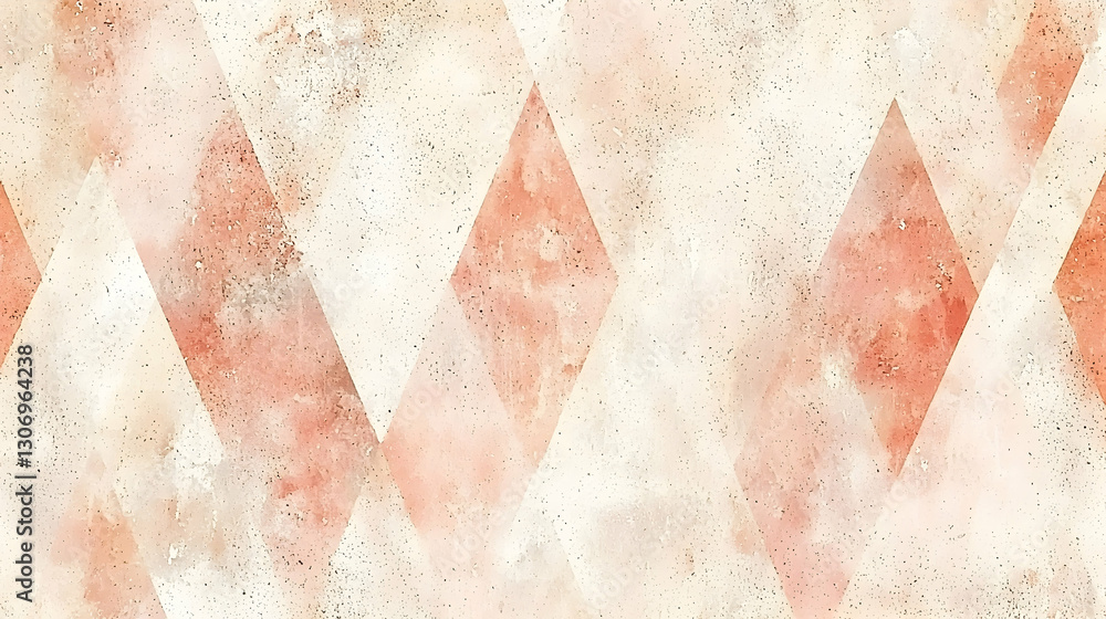 Fototapeta premium Abstract Watercolor Diamond Pattern Background Texture for Design