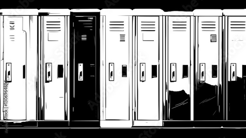 Colorful School Lockers