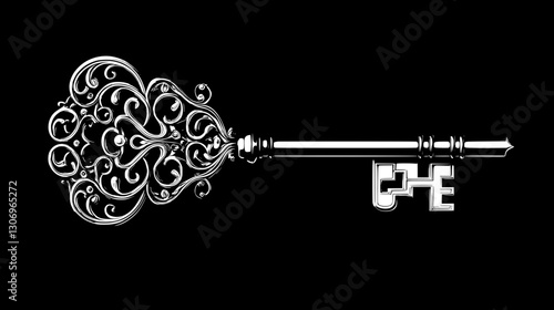Ornate Golden Key