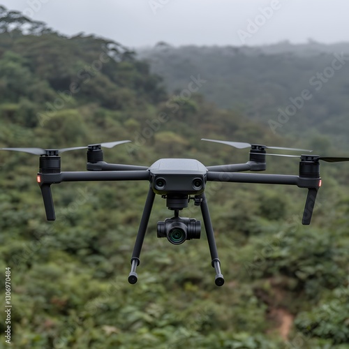 Wallpaper Mural Drone aerial survey, jungle, fog, mapping, conservation Torontodigital.ca