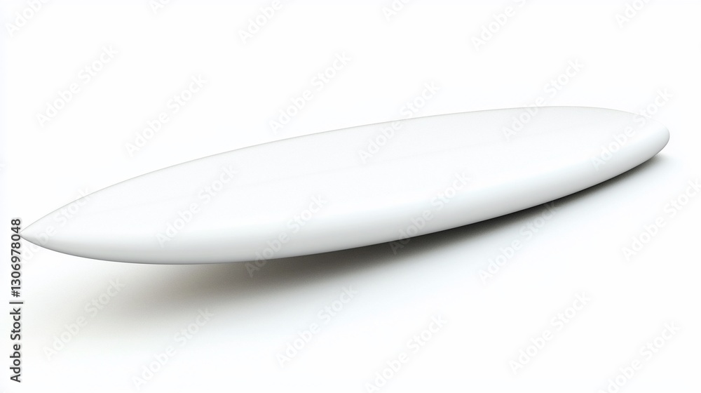 A sleek, white surfboard lying on a smooth surface, ready for an ocean adventure A sleek, white surfboard lying on a smooth surface, ready for an ocean adventure