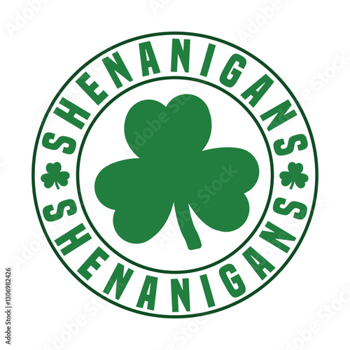 shenanigans coordinator vector design for shirt,Lettering text print for cricut,Retro design for shirt St Patrick's day.