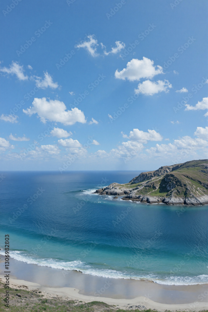 Naklejka premium beach and sea