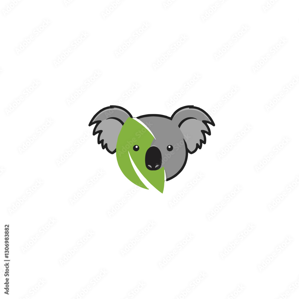 Fototapeta premium Koala Leaf Logo