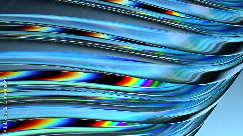 Luxury abstract background expressed by blue purple chrome refracted water-like curves Luxury abstract background expressed by blue purple chrome refracted water-like curves