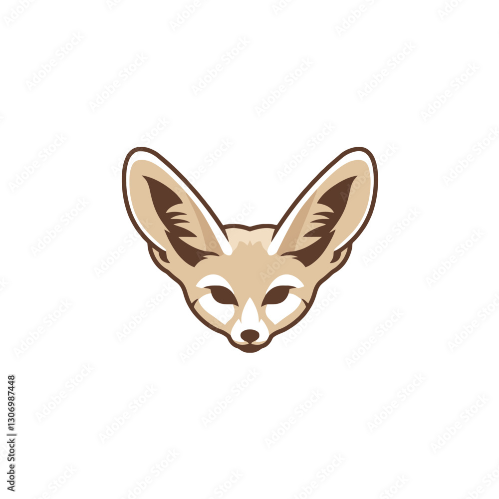 Obraz premium Fennec Fox Head Icon