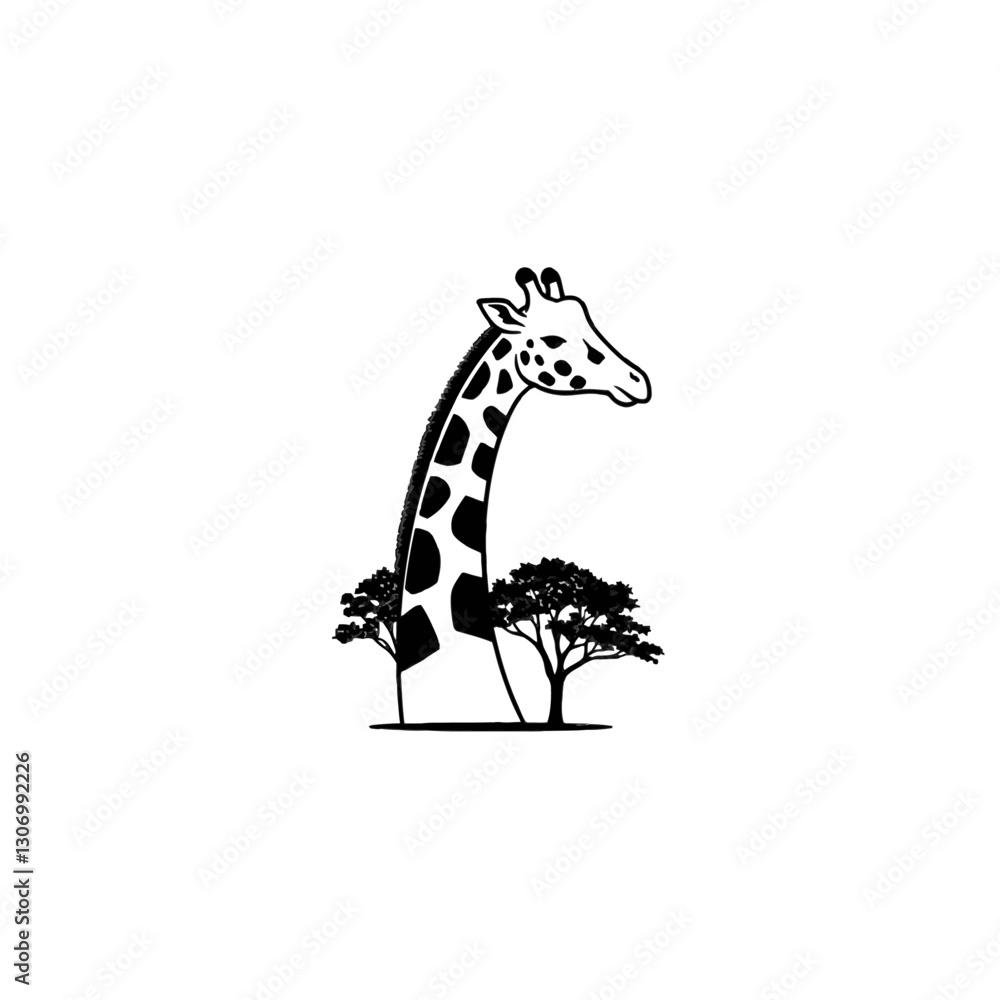 Obraz premium Giraffe and Trees