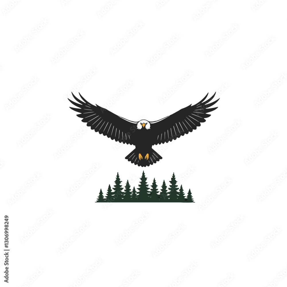 Fototapeta premium Soaring Bald Eagle