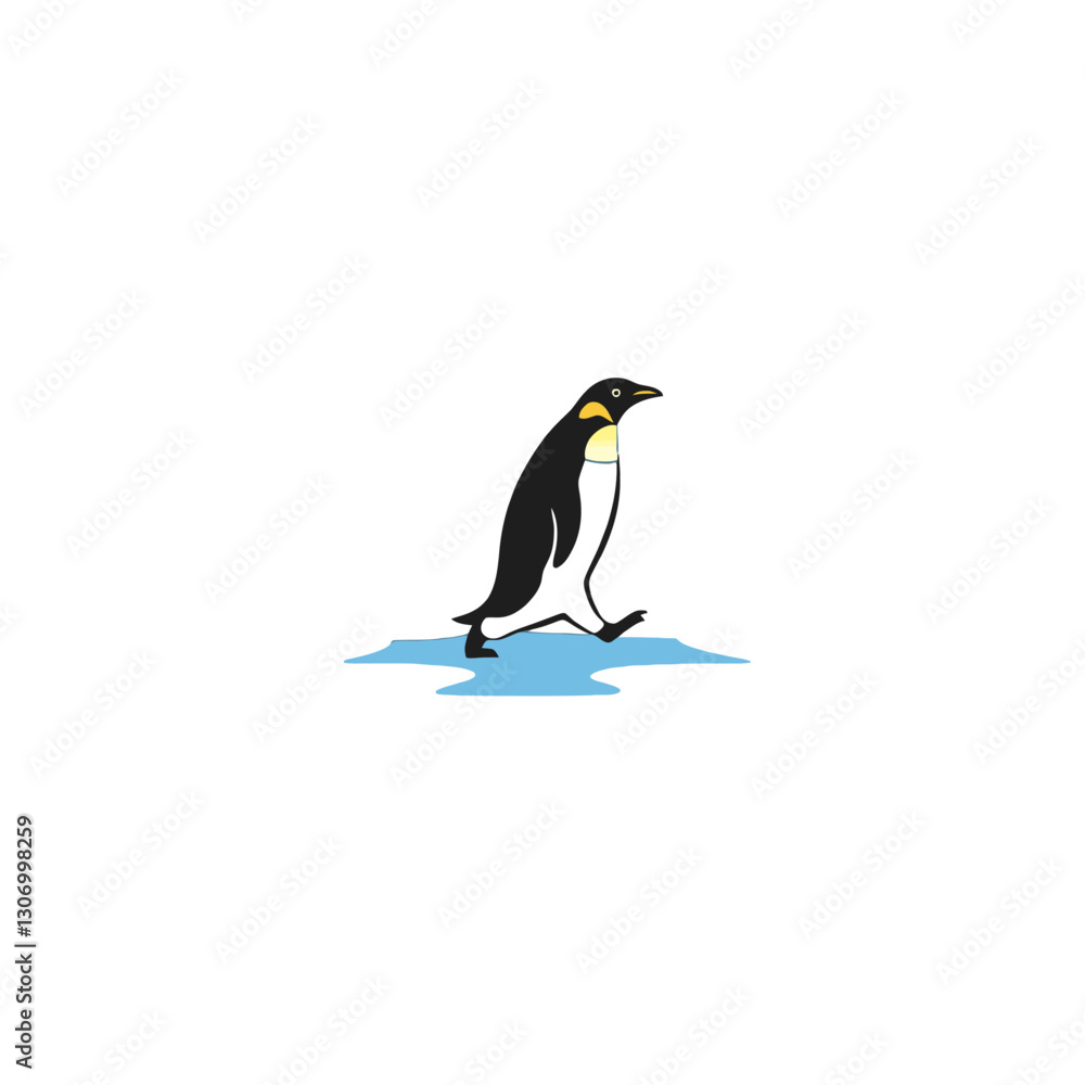 Fototapeta premium Walking Penguin on Ice