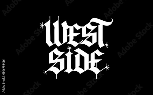 west side gothic font template