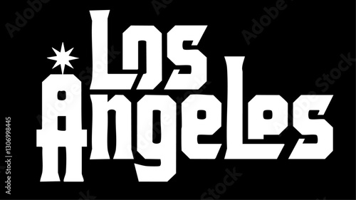 los Angeles  vector template