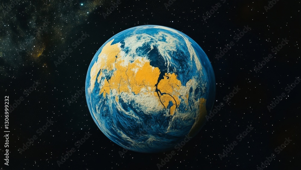 Earth seen from space, with enhanced detail Earth seen from space, with enhanced detail