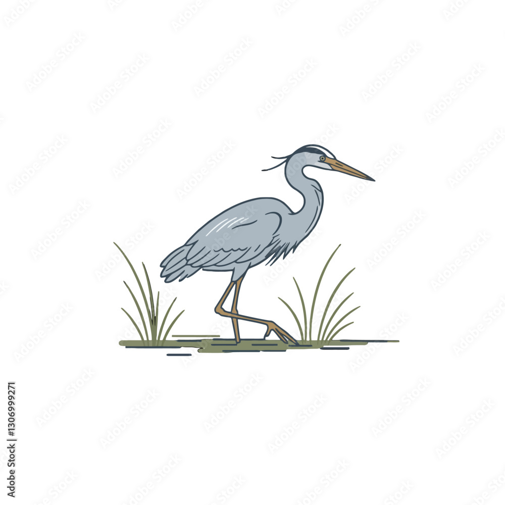 Obraz premium Elegant Heron
