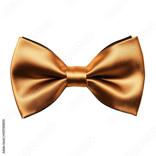 Elegant golden bow tie formal event fashion accessory studio setting close-up stylish presentation