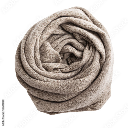 Cozy knitted scarf home textile product warm environment top view comfort fashion accessory