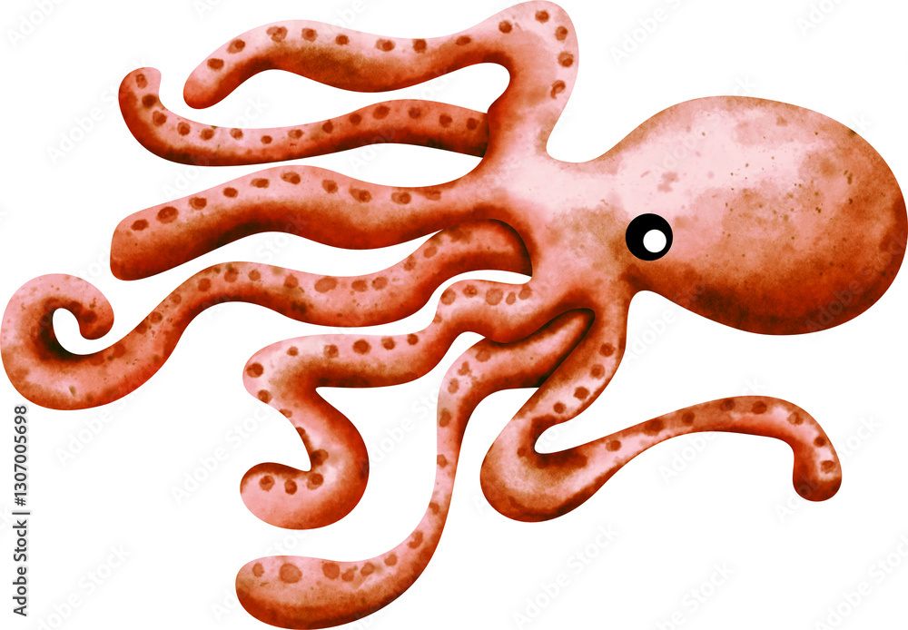 Fototapeta premium watercolor octopus