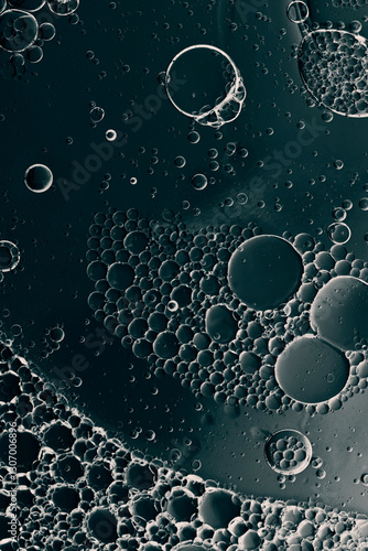 gas bubbles in clear liquid...