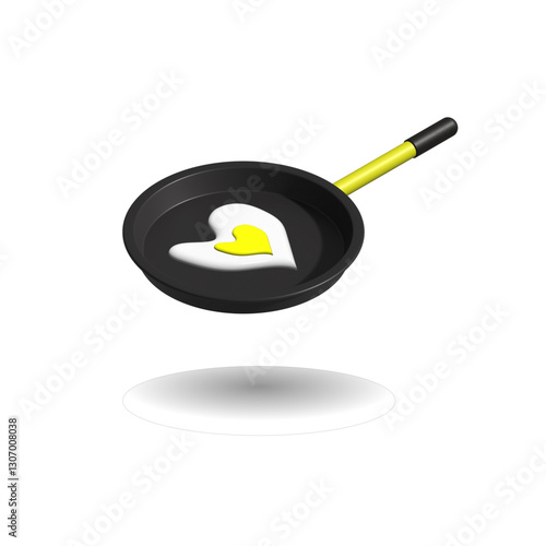 fried eggs in a frying pan	
