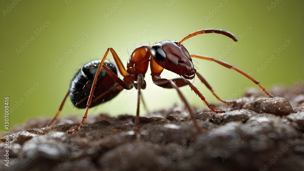 High-Resolution Macro Shot of an Ant Highlighting Detailed Anatomy and Features High-Resolution Macro Shot of an Ant Highlighting Detailed Anatomy and Features